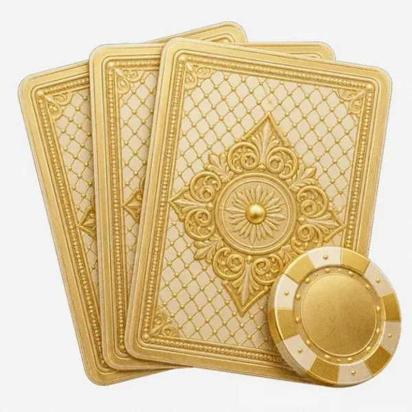 Playing cards and chip — Pink