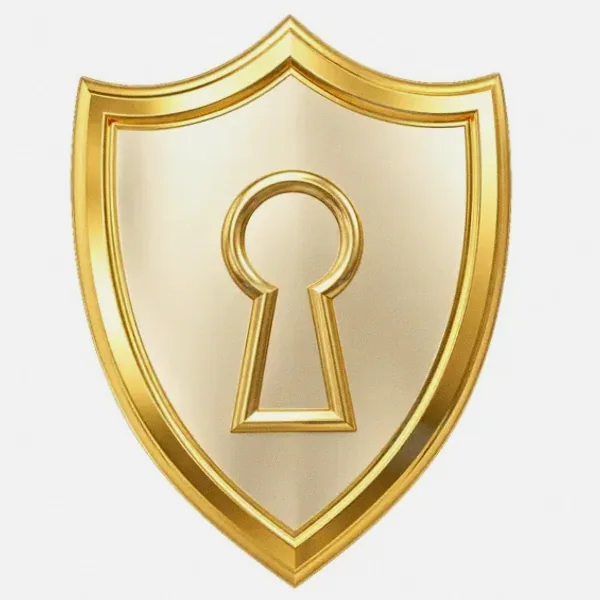 Shield with keyhole — Pink