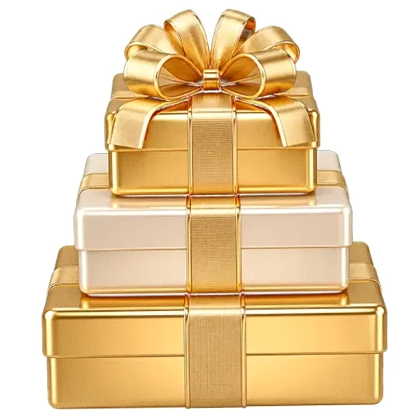 Stacked gift boxes — Pink