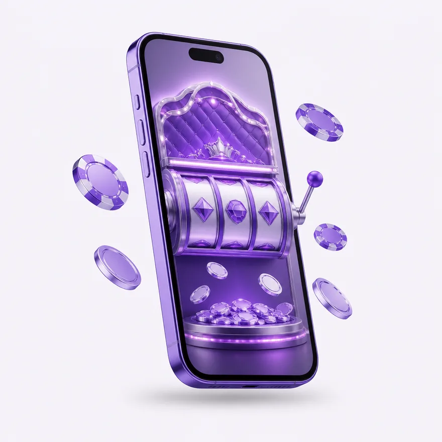 Smartphone with glowing screen — Pink