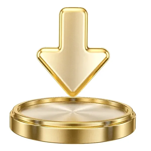 Downward arrow button — Pink