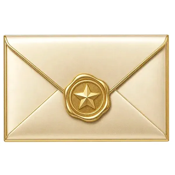 Sealed wax envelope — Pink