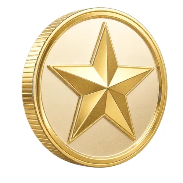 Star-emblem coin — Pink