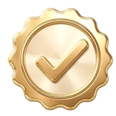 Checkmark badge — Pink