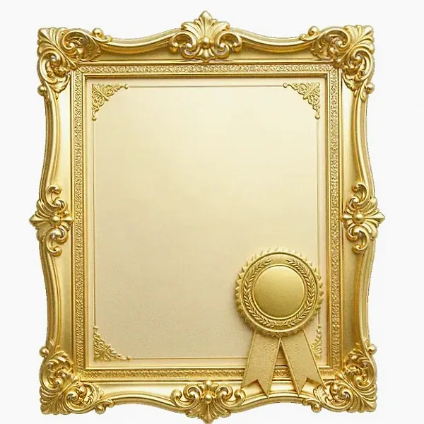 Framed certificate — Pink
