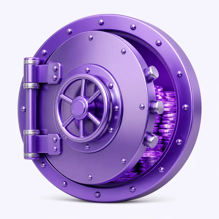 Round bank vault — Pink
