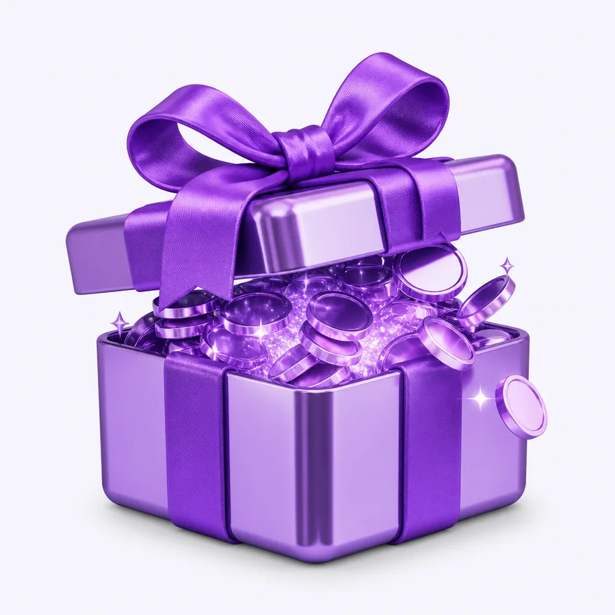 Ribbon-tied gift box — Pink