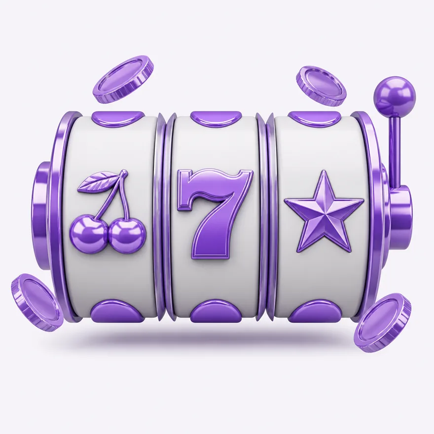 Three slot reels — Pink