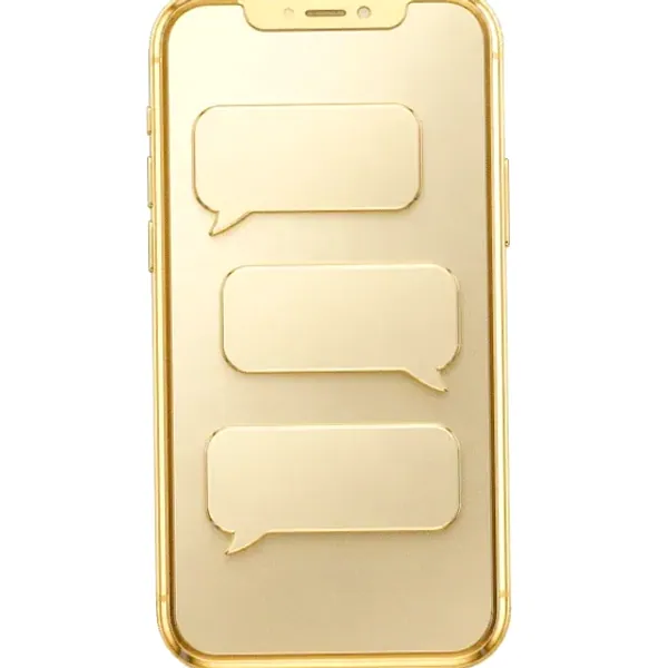 Smartphone with chat bubbles — Pink