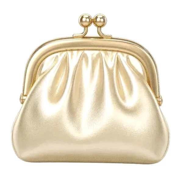Leather coin purse — Pink