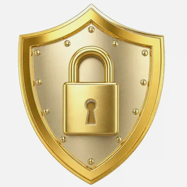 Shield with padlock — Pink